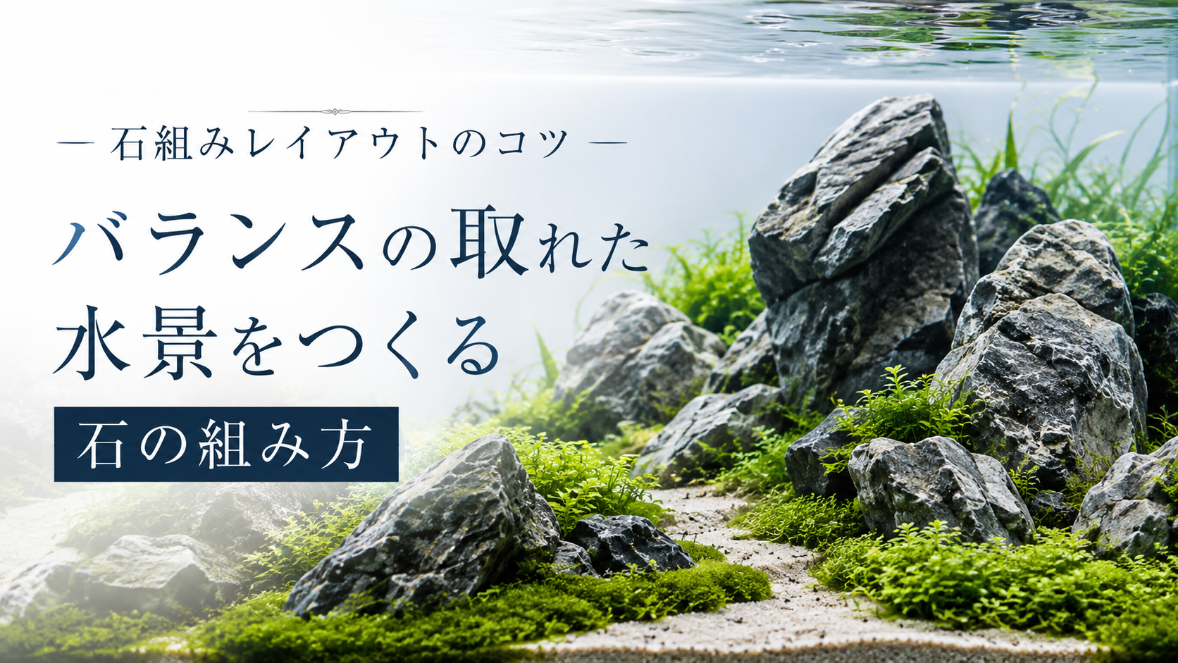 石組みレイアウトのコツ｜バランスの取れた水景をつくる石の組み方